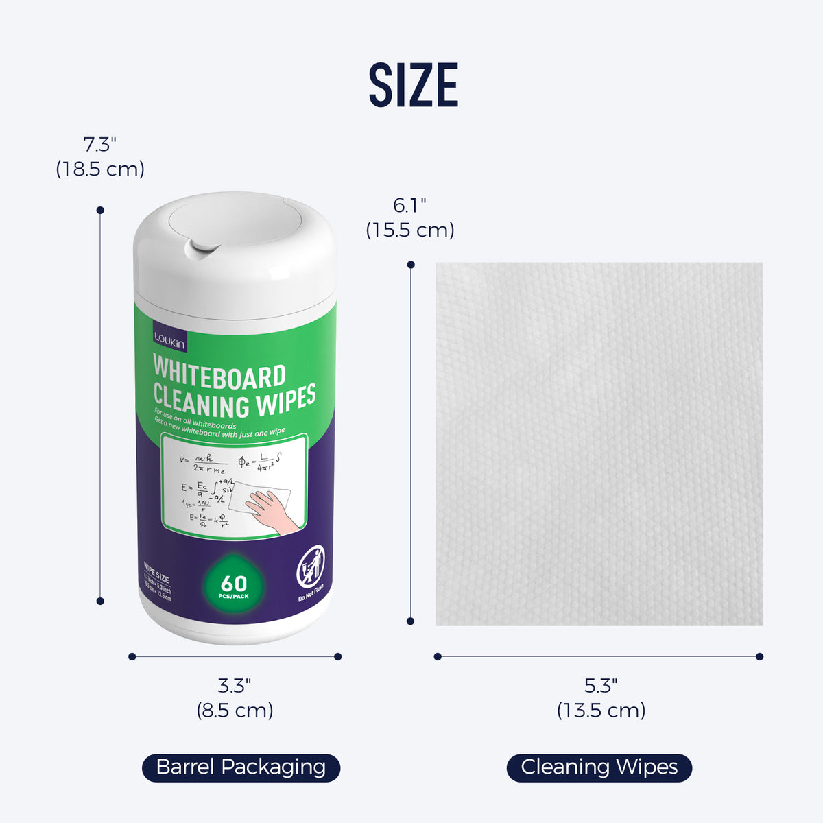 Whiteboard Cleaning Wipes (60 Count)