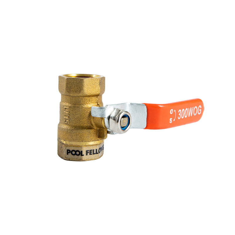 DN15*DN15-DN50 One-Way Brass Ball Valve, Copper Ball Valve with Lever Handle
