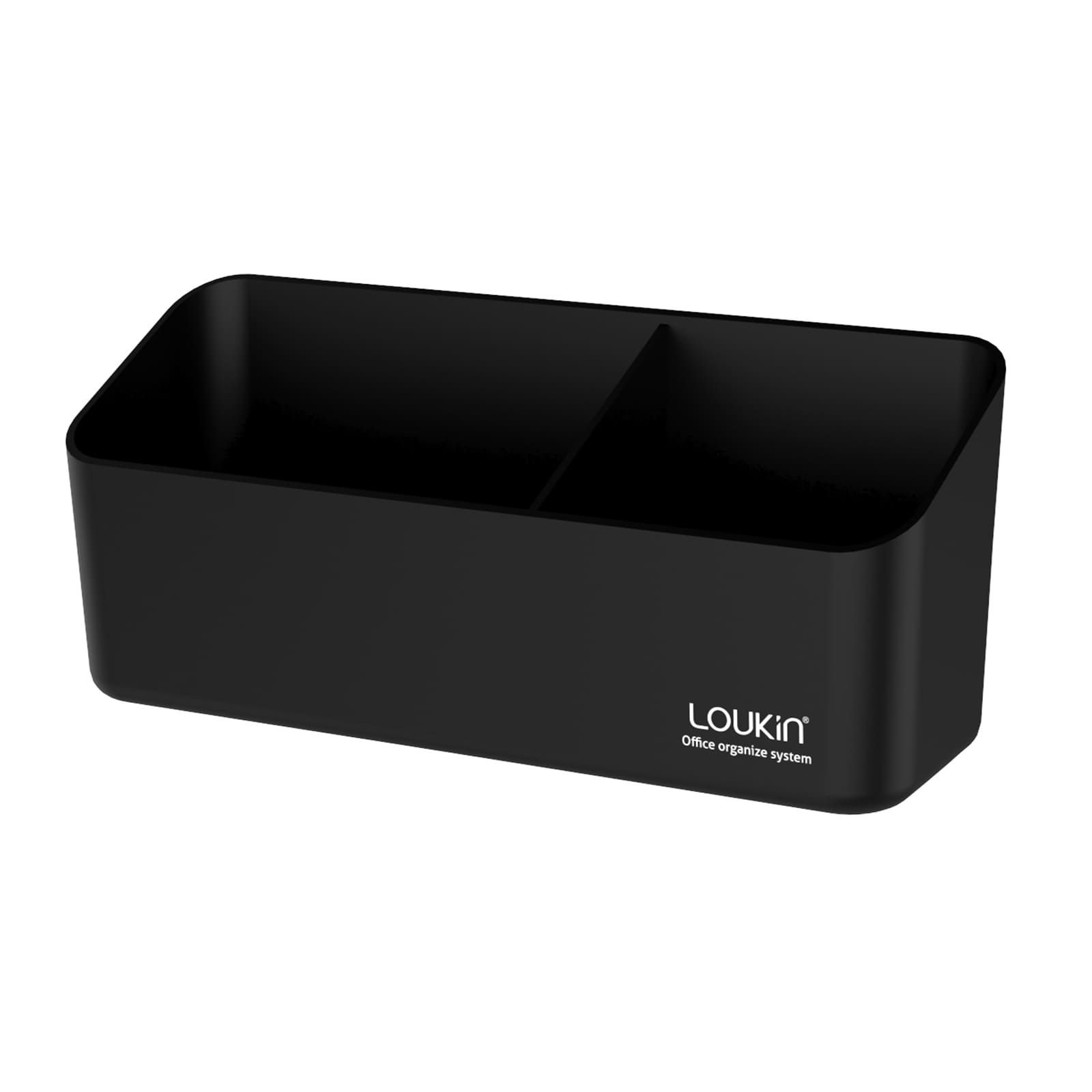 Main product image of the Loukin Big Black Marker Holder (W4102), a dual-compartment rectangular container for the office organization system. The holder is shown on a white background, displaying the brand name "LOUKIN" and "Office organize system" text.
