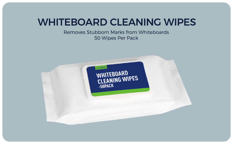 LOUKIN Non-Toxic Whiteboard Cleaning Wipes, 50 Wipes Per Pack