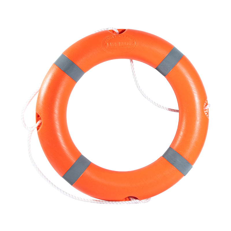 Life Buoy for Swimming Pools, Boats, Orange Life Ring for Adults with Rope