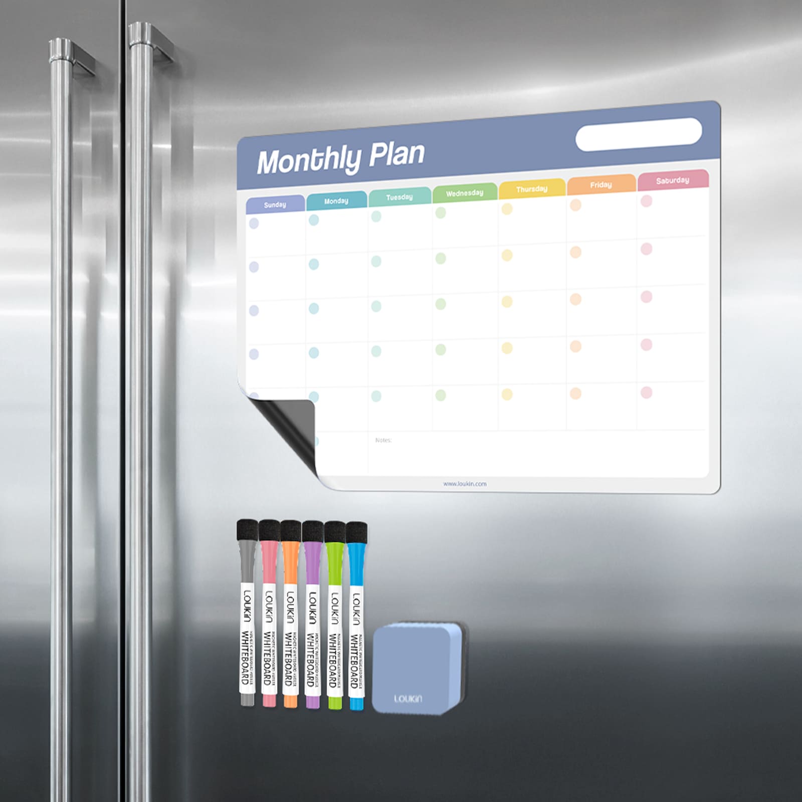 Electrostatic Clings Monthly Dry Erase Calendar Set