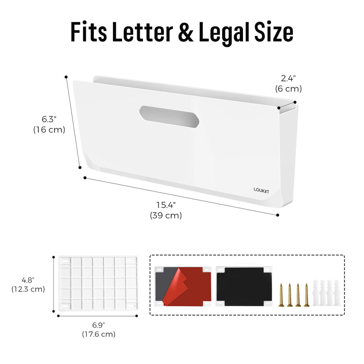Large Vertical Magnetic Storage Pocket (for Files)