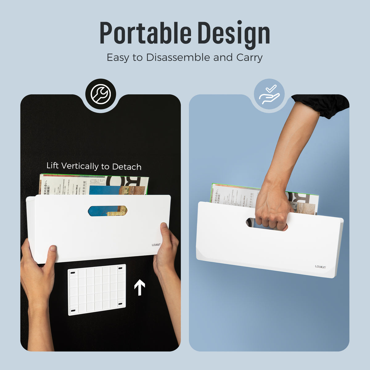 Large Vertical Magnetic Storage Pocket (for Files)