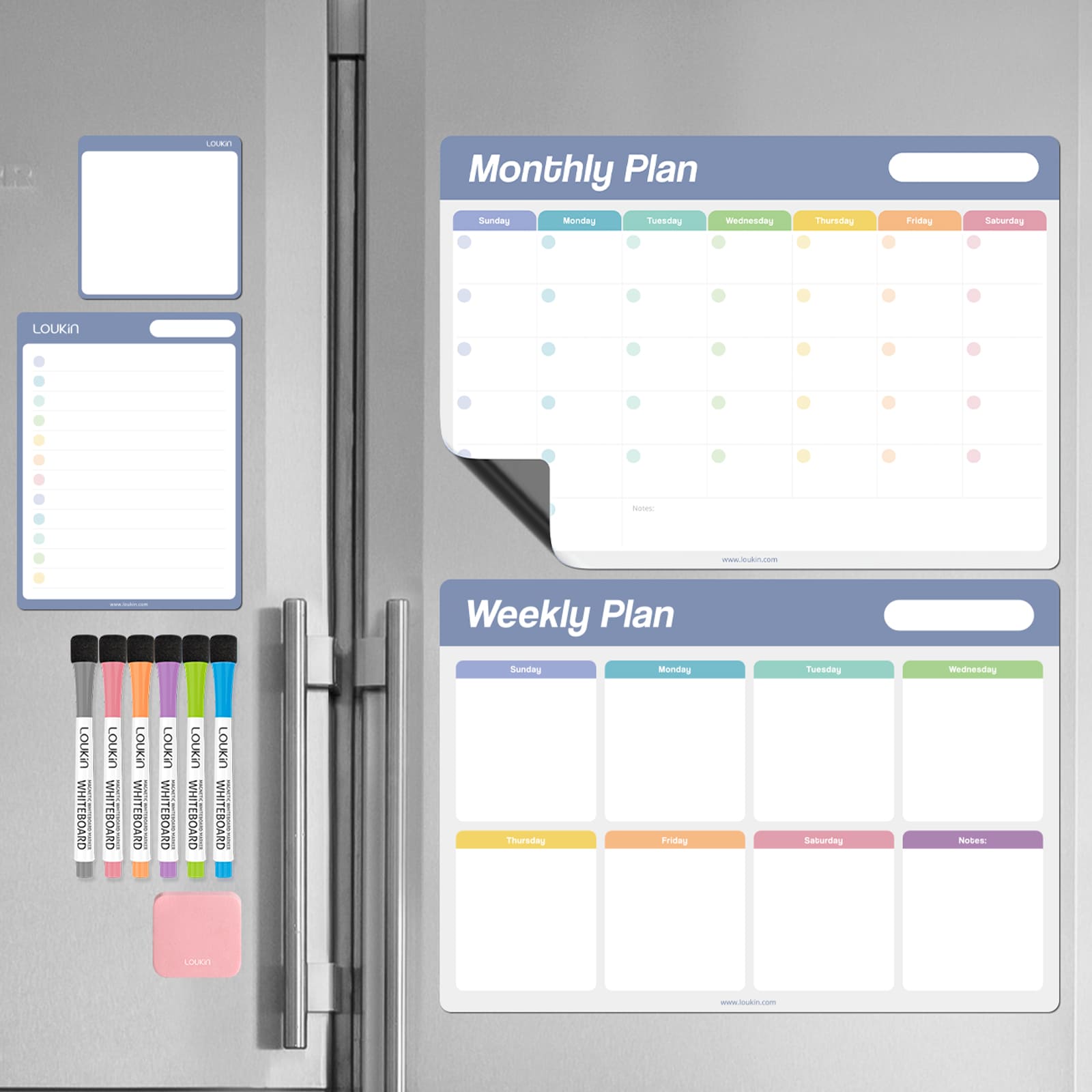 Electrostatic Clings Dry Erase Calendar Set