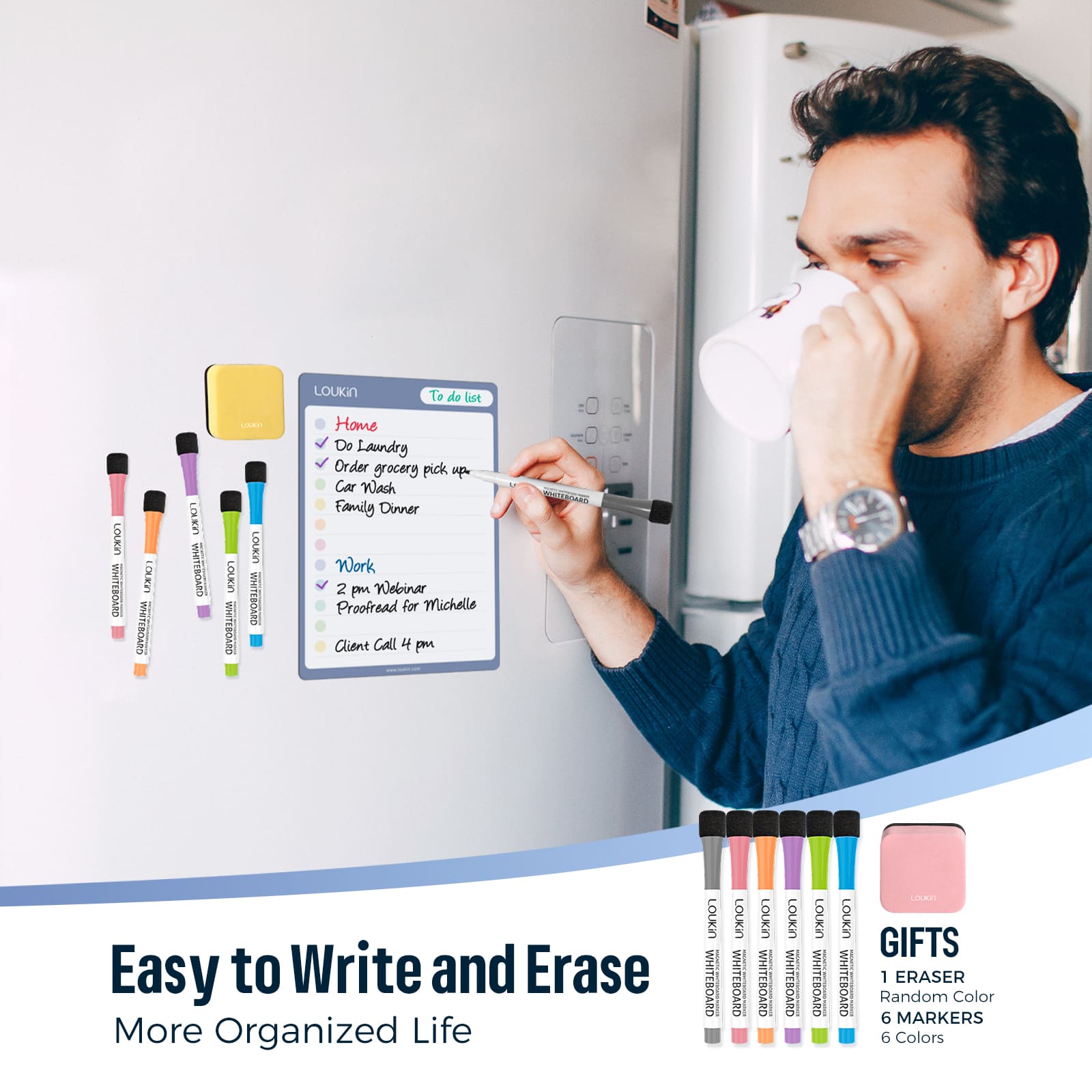 Electrostatic Clings Dry Erase Check List 4 PACK