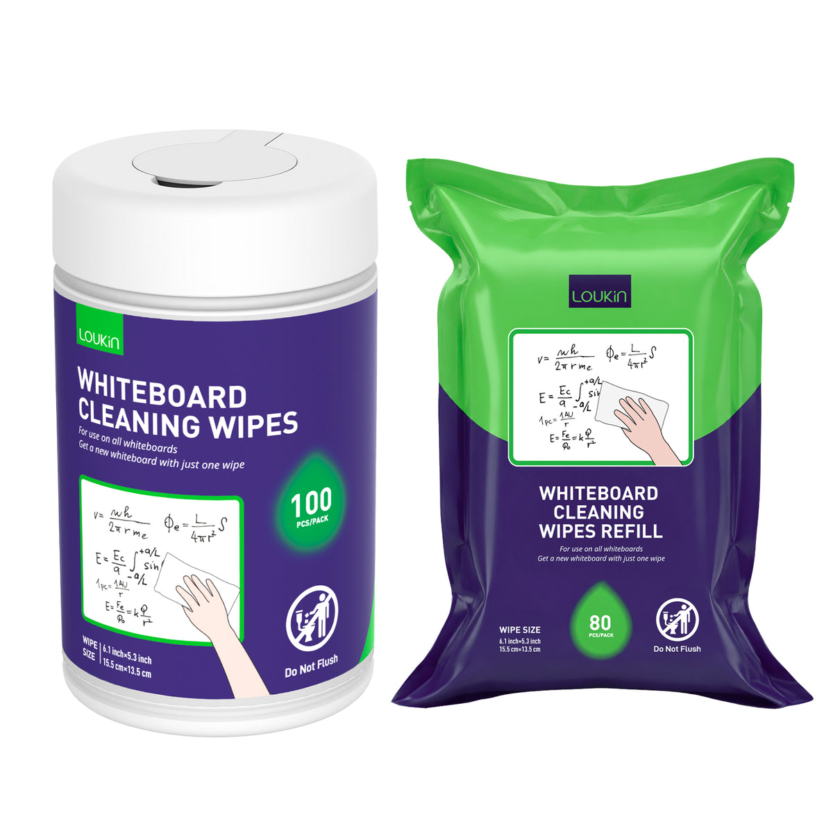 Whiteboard Cleaning Wipes Set (180 Count)