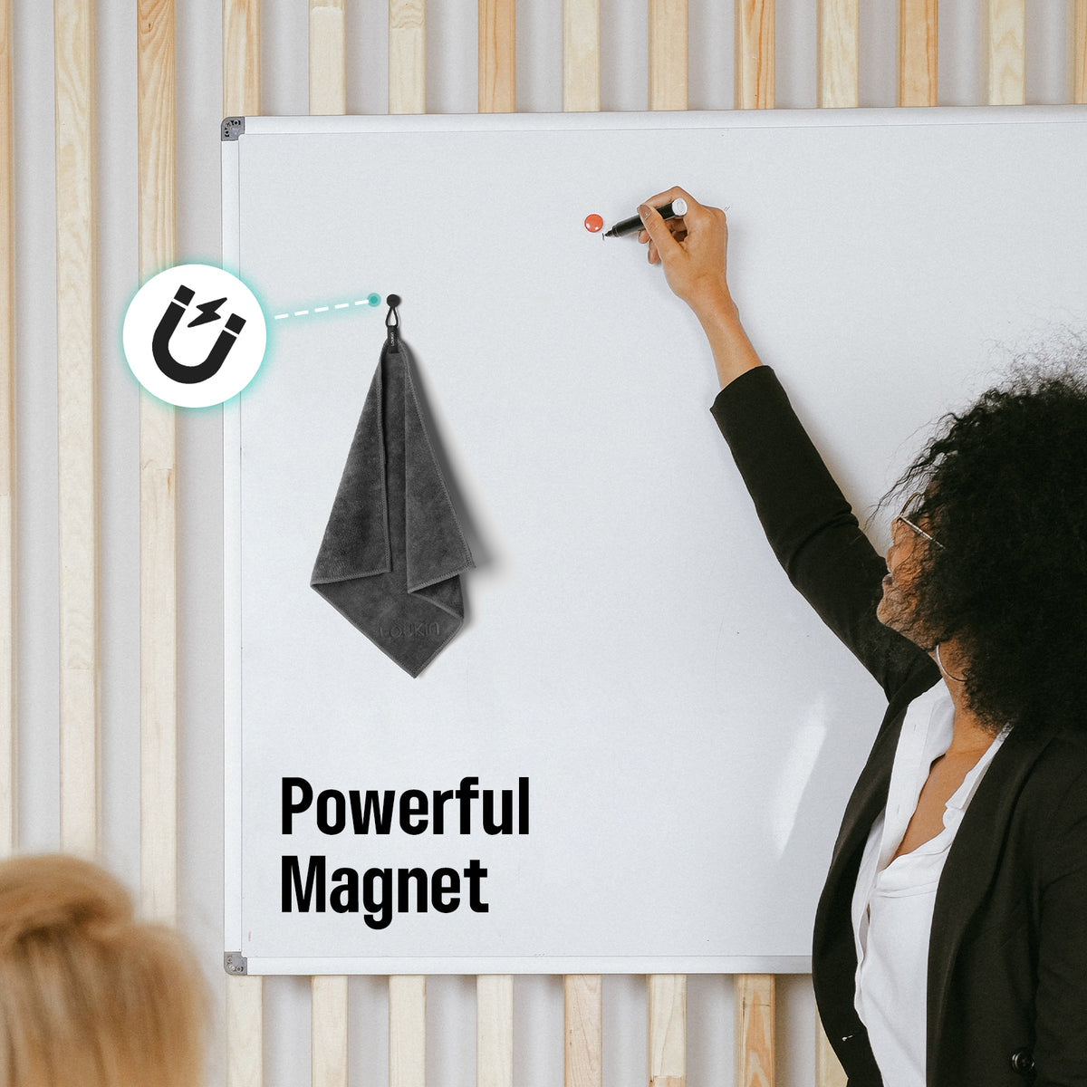 Dry Erase Cloth with Detachable Magnet