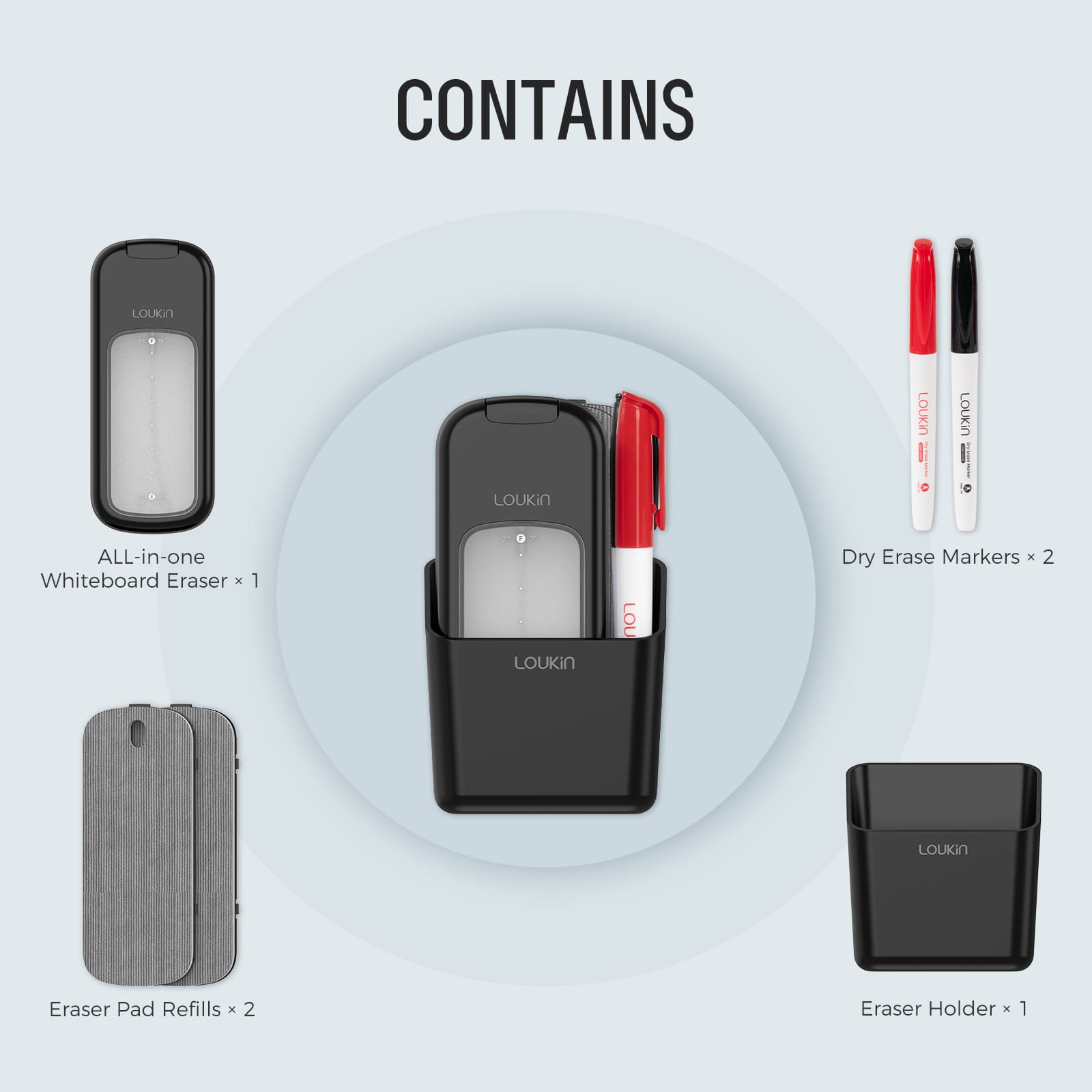 Replaceable All-in-One Eraser Set