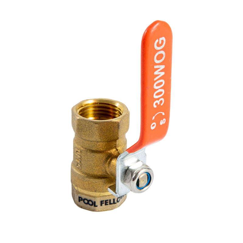 DN15*DN15-DN50 One-Way Brass Ball Valve, Copper Ball Valve with Lever Handle
