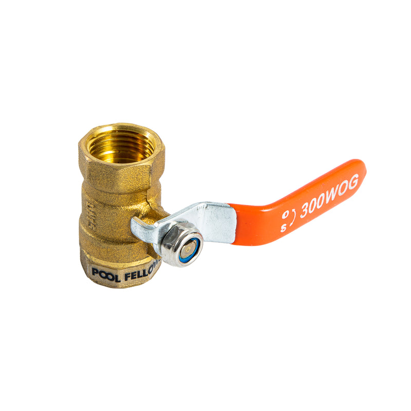 DN15*DN15-DN50 One-Way Brass Ball Valve, Copper Ball Valve with Lever Handle