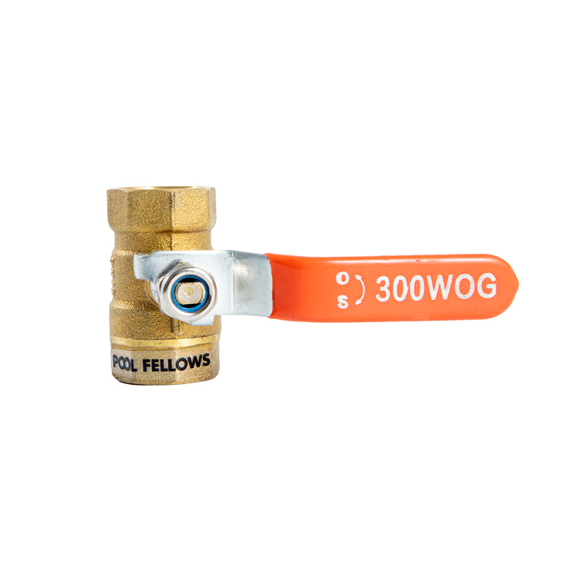 DN15*DN15-DN50 One-Way Brass Ball Valve, Copper Ball Valve with Lever Handle